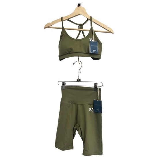 Rapid Wear Biker Short 2pc Set Olive - Picture 1 of 7